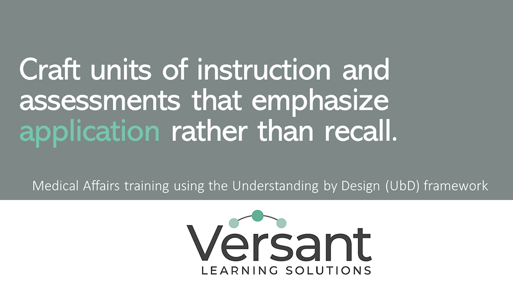 Craft units of instruction and assessments that emphasize application rather than recall